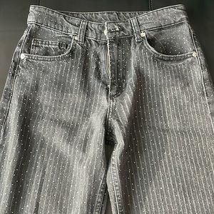 Black rhinestone Zara pants